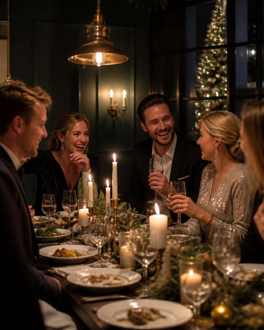 Sällskap som firar på Berseau